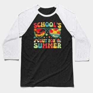 Groovy School's Out For Summer Baseball T-Shirt